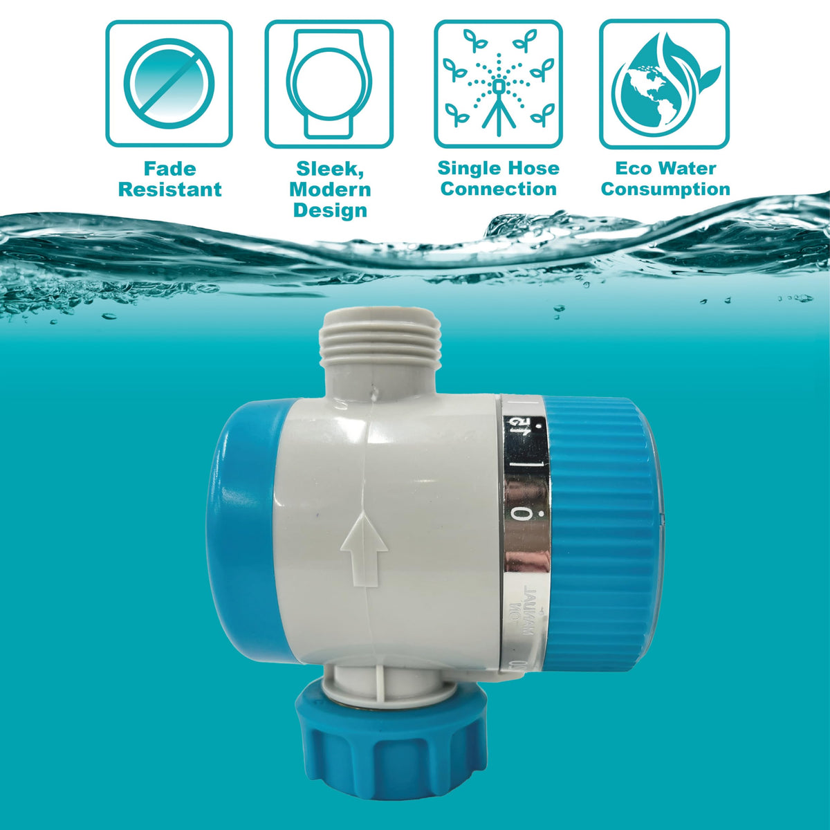 Gilmour water timer spigot connection enables quick, secure setup.