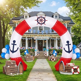Gilprop outdoor inflatable arch setup demonstrates quick inflation and easy deflation.