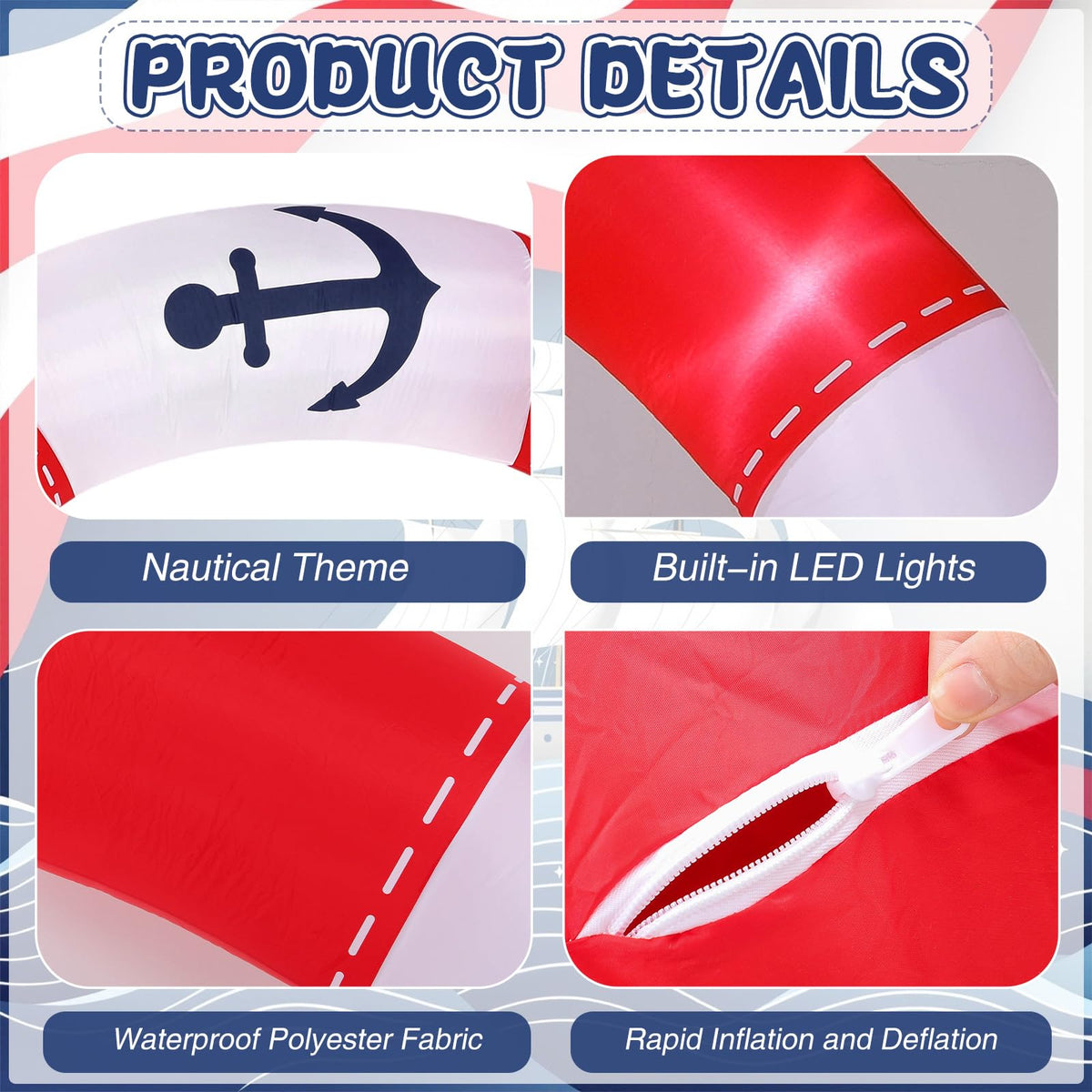 Gilprop polyester arch withstands outdoor conditions for rainy celebrations.