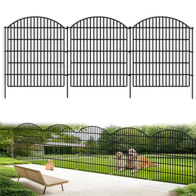 GILPWA 16-panel arch fence design protecting garden beds from animals.