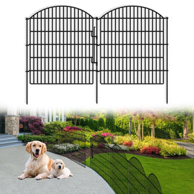GILPWA 16-panel fence with lock secures garden borders and plants