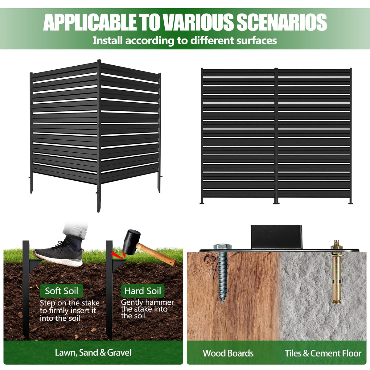 GILPWA 42 inch air conditioner fence protecting equipment with airflow