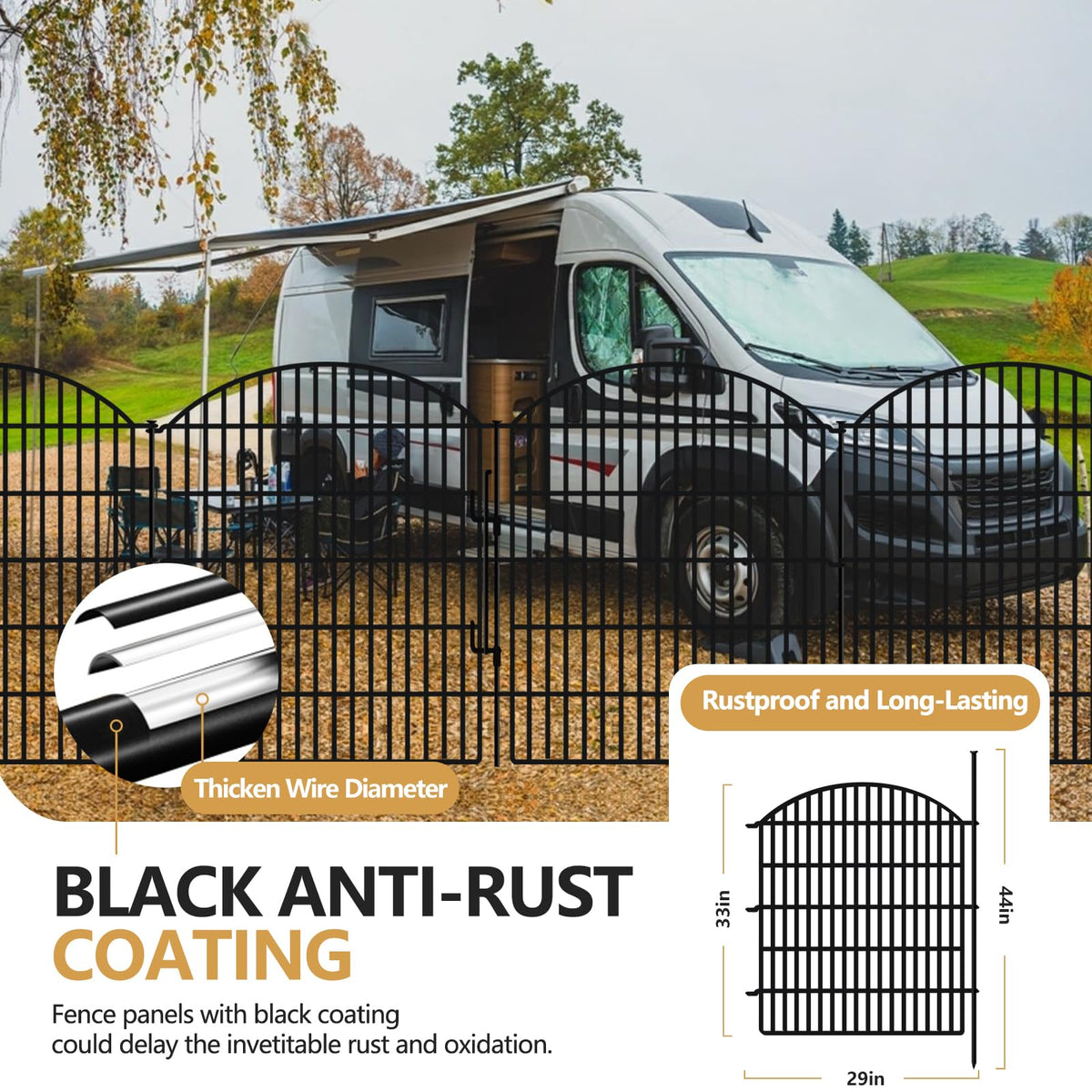 GILPWA easy-install fence shows simple eyelet connection