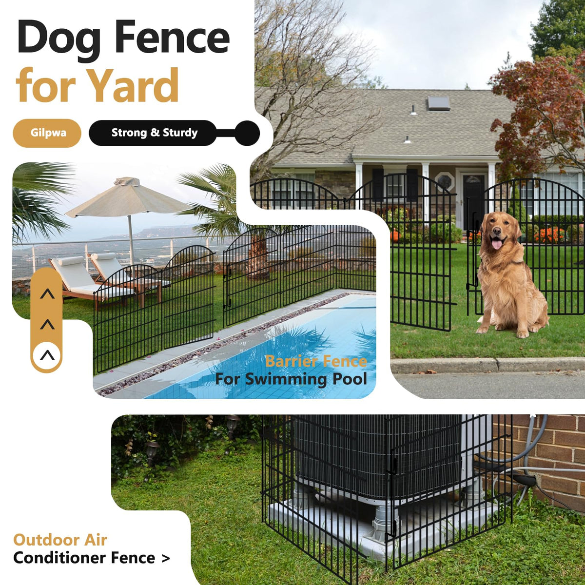 GILPWA multipurpose fence borders gardens, protects plants, and creates safe play areas