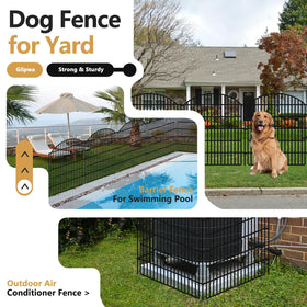 GILPWA rustproof black finish fence for outdoor durability.