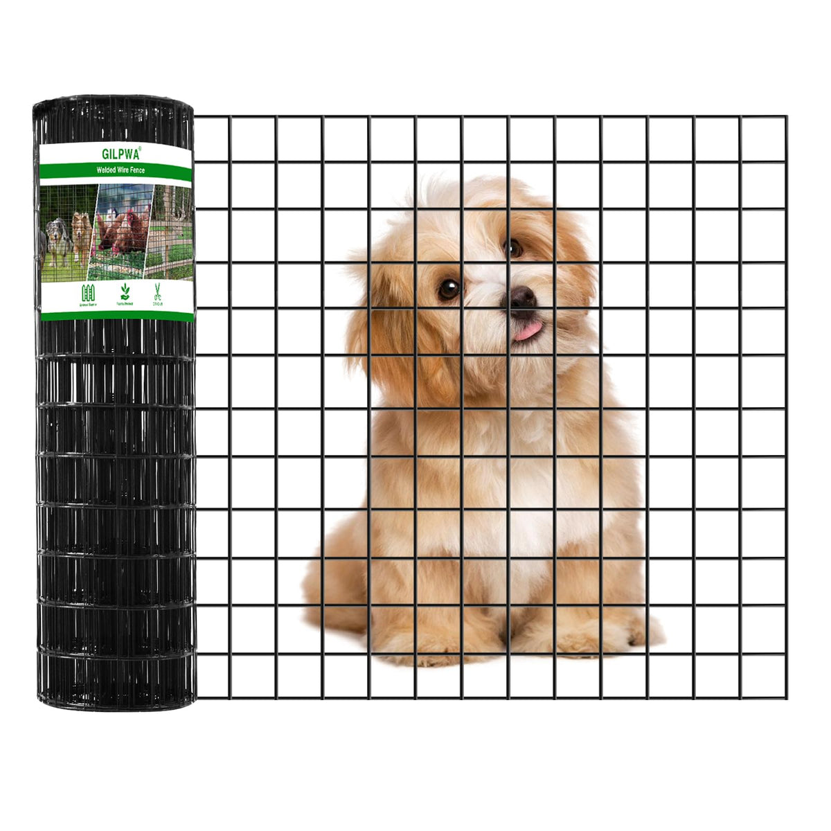 GILPWA wire fence roll view demonstrates portable fencing for quick garden setup and easy storage.