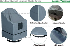 GimaiOurun chair cover with waist cord and diagonal buckle for snug fit