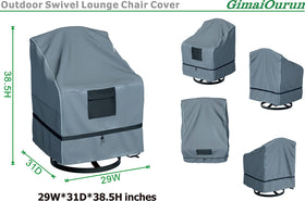 GimaiOurun outdoor furniture cover in gray weatherproof finish