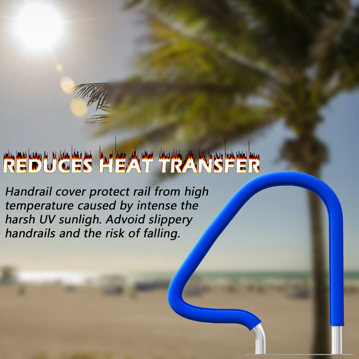 Non-slip grip area helps users maintain control with wet or sunscreen-coated hands.