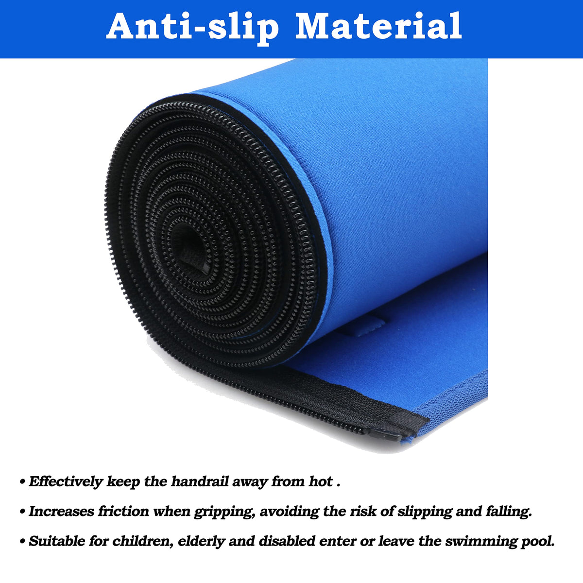 Ginchain reinforced full-length zipper ensures secure installation on rails.
