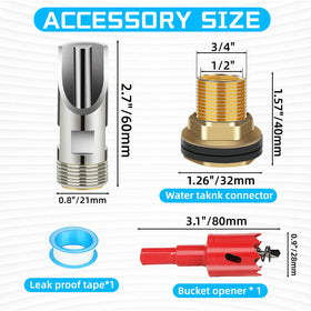 GINDOOR water tank connectors brass close-up, robust threading for lasting watering setups