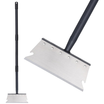 Gingull garden cleaning shovel head in action for weed removal and moss scraping