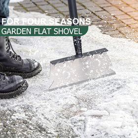 Gingull ice removal on driveway during winter
