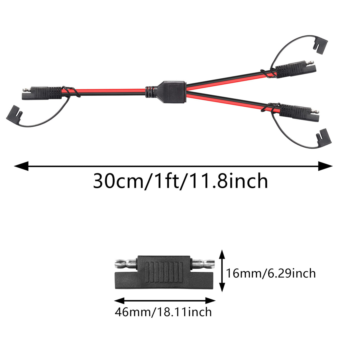 GINTOOYUN 30 cm length keeps cables tidy in vehicles.