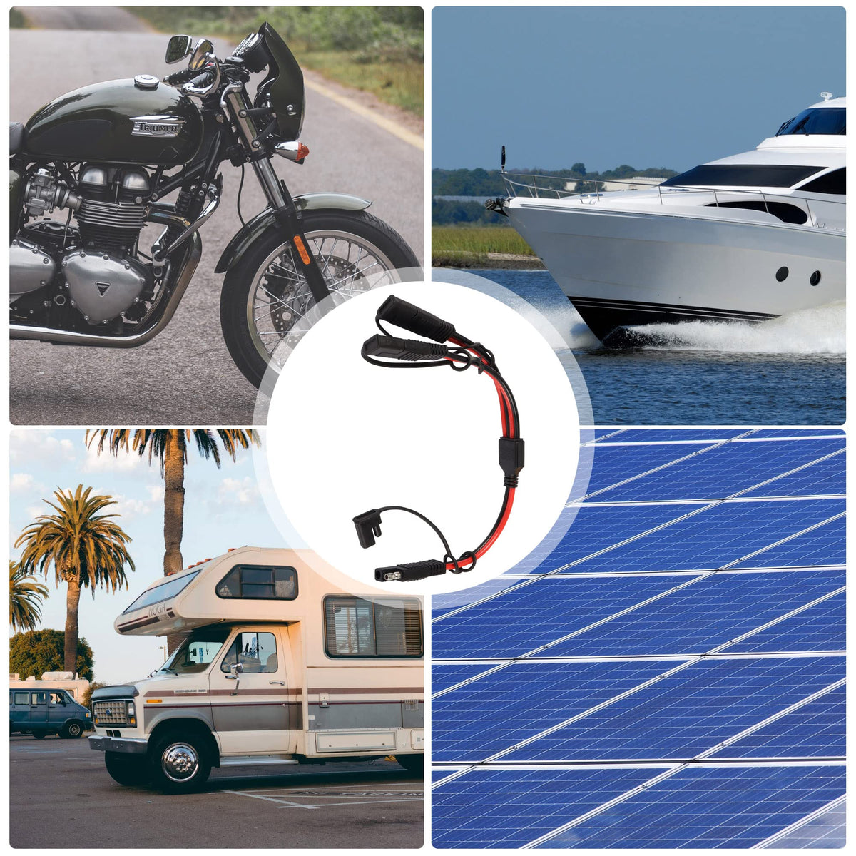 GINTOOYUN compatible with solar panels, cars, RVs for power transfer.