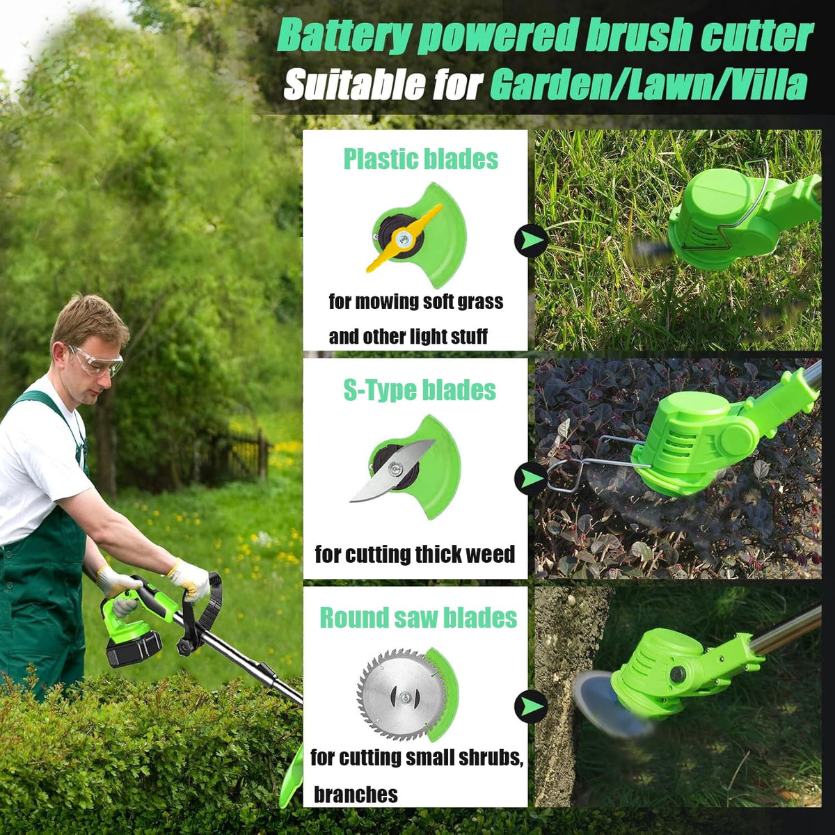 Ginzyaiy cordless weed wacker handle for comfortable grip