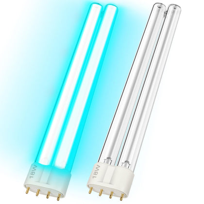 Giokyi 2-pack 18W UV bulb for pond clarifier installation in a clear water setup