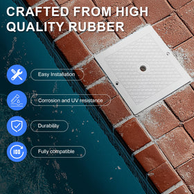 Giokyi skimmer lid cover plate made of durable rubber for longevity.