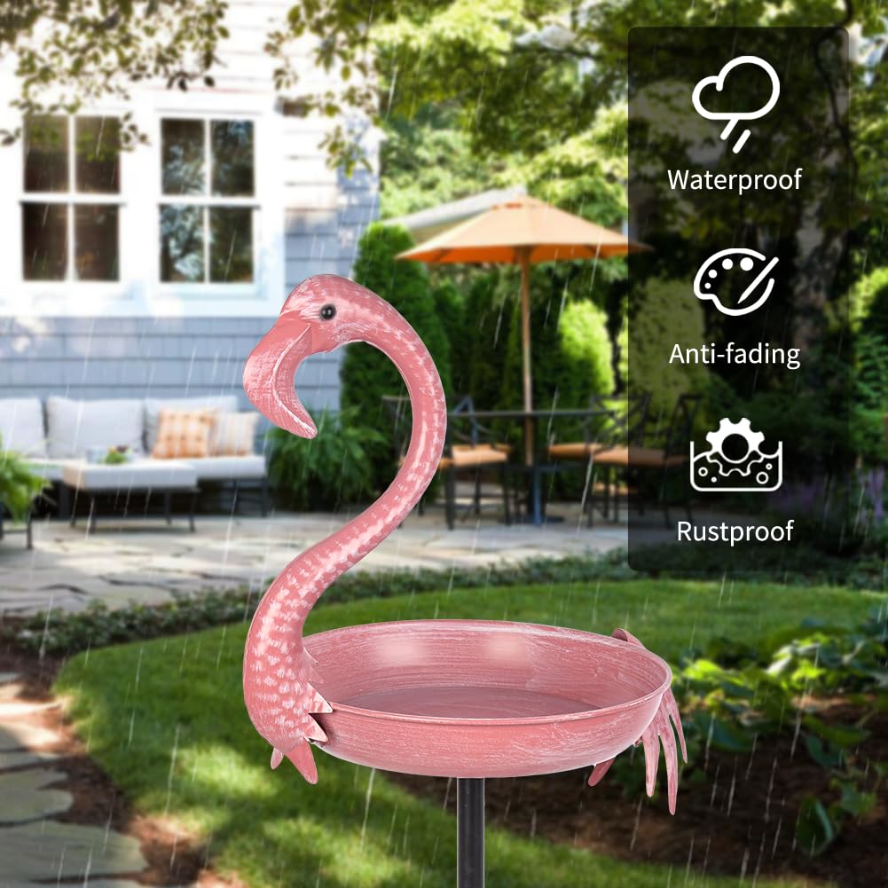 giole pink flamingo bath is a thoughtful gift for bird lovers