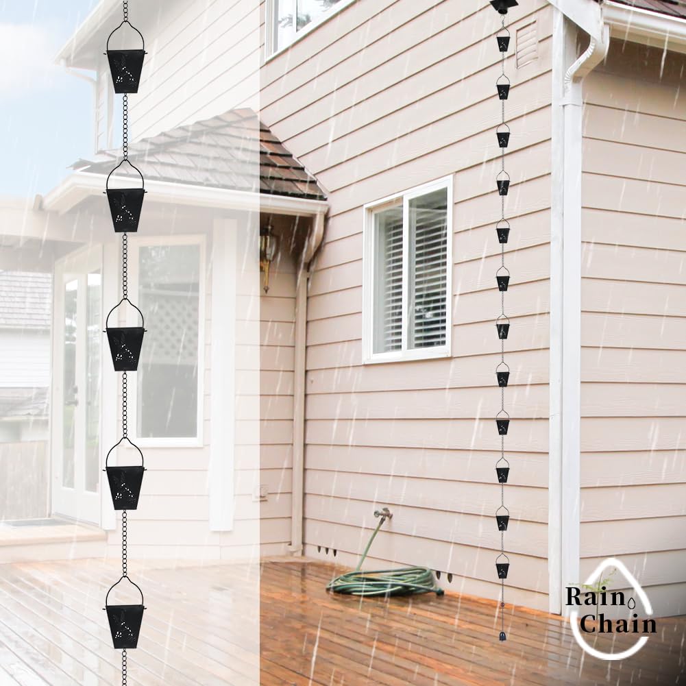 giole decorative rain chain enhances drainage and curb appeal