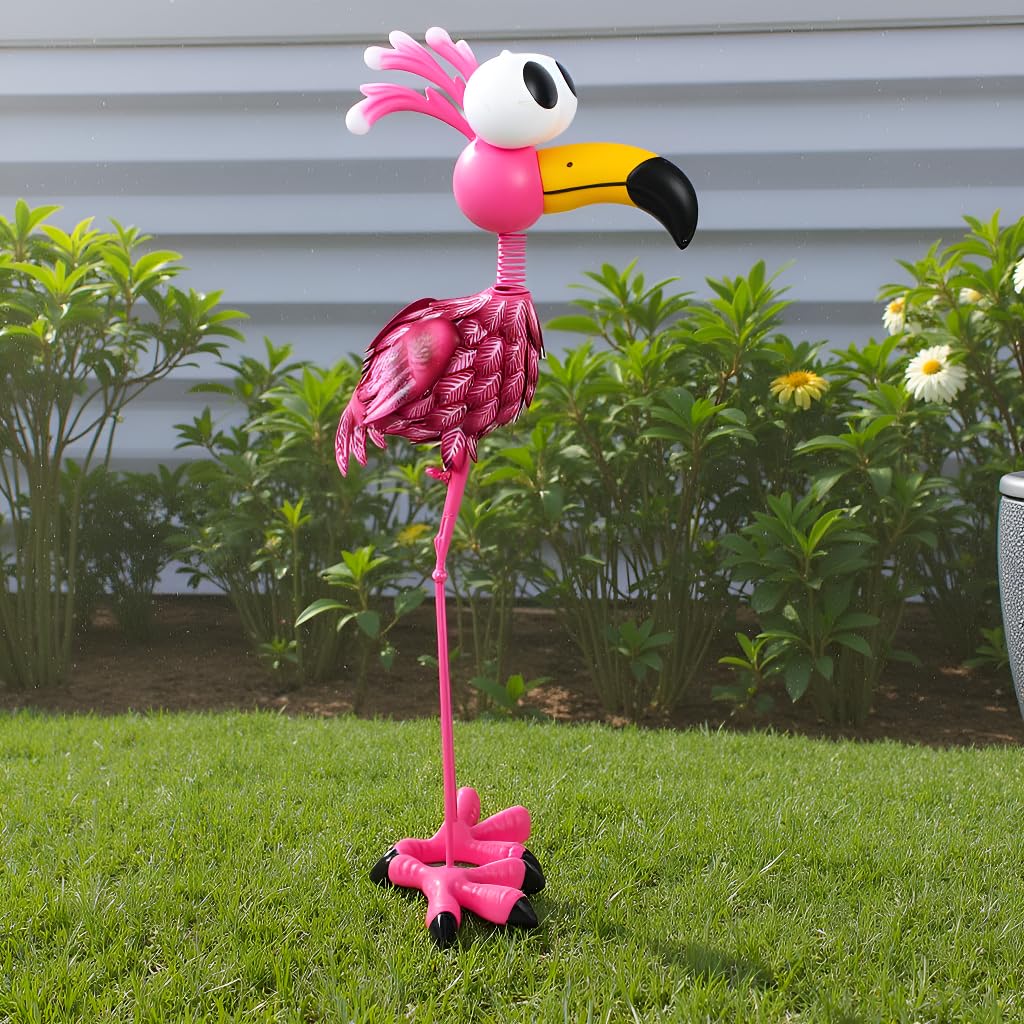 giole easy-assembly flamingo decor slides together in minutes for quick setup