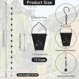 giole hummingbird-pattern cups add decorative appeal while guiding water