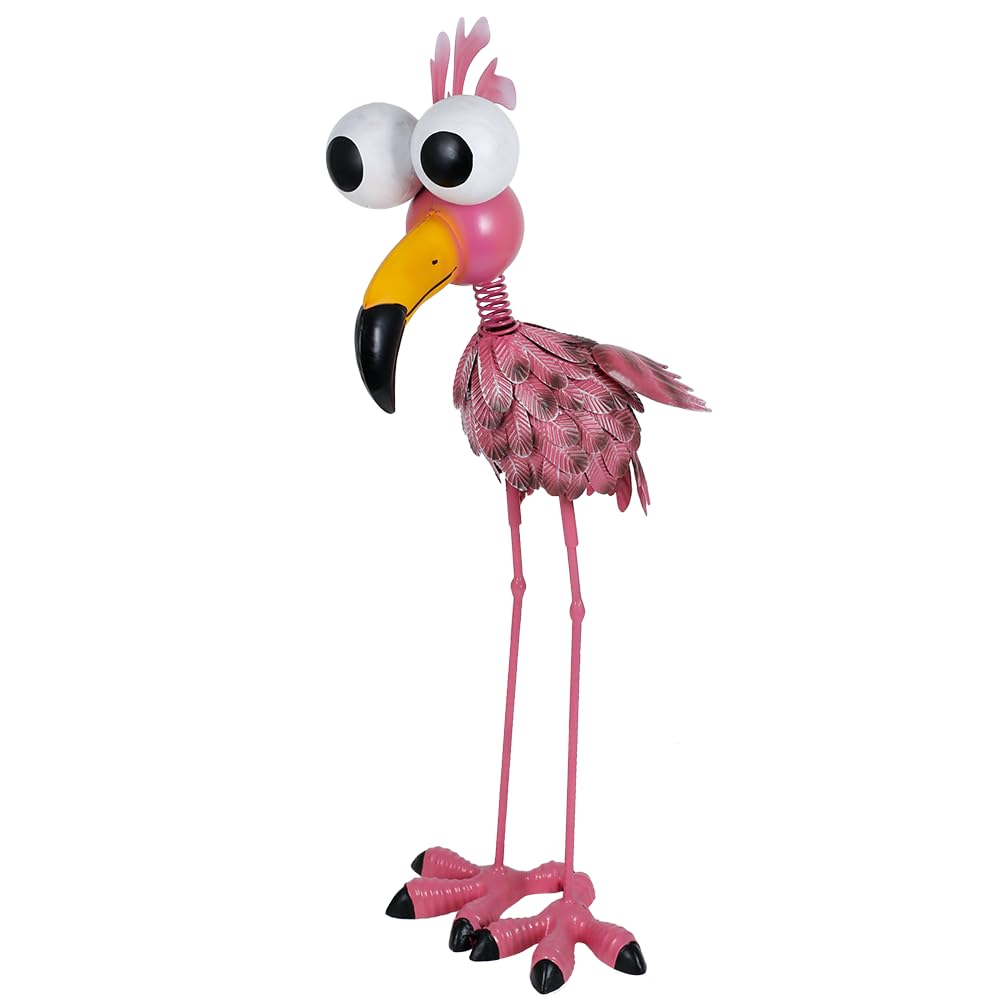giole large flamingo garden statue with sway motion enhances outdoor curb appeal