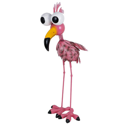 giole large flamingo garden statue with sway motion enhances outdoor curb appeal