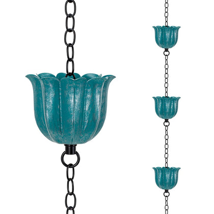giole lotus cups close-up showing durable outdoor decor.