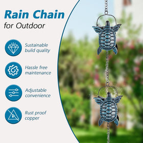 giole durable metal rain chain for outdoor use withstands weather