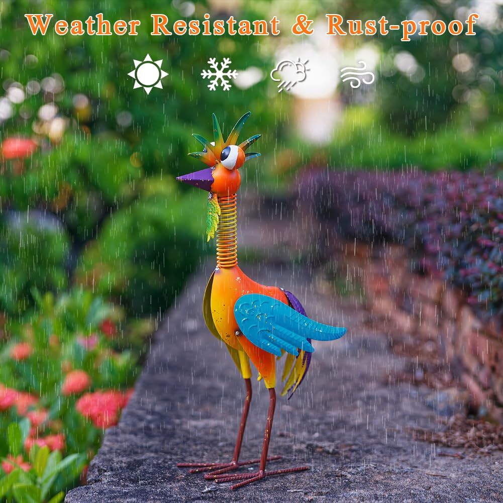 giole metal wacky rooste orange paint detail, rich gradient colors