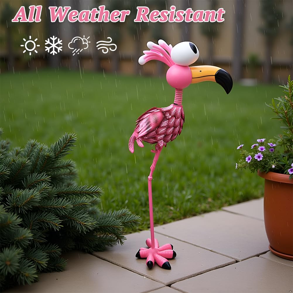 giole pink flamingo yard art adds whimsy to lawns and patios