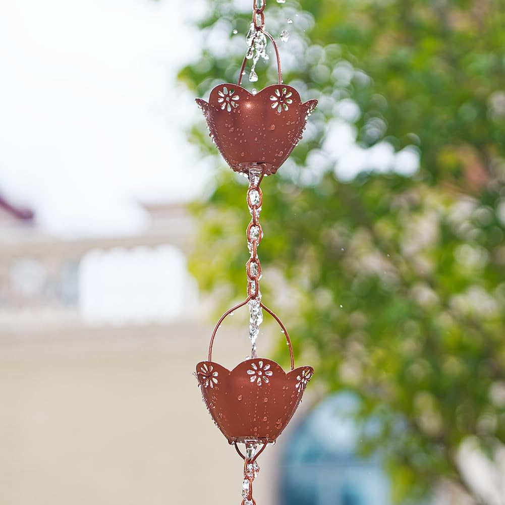 giole adjustable rain chain length adapts to gutter height