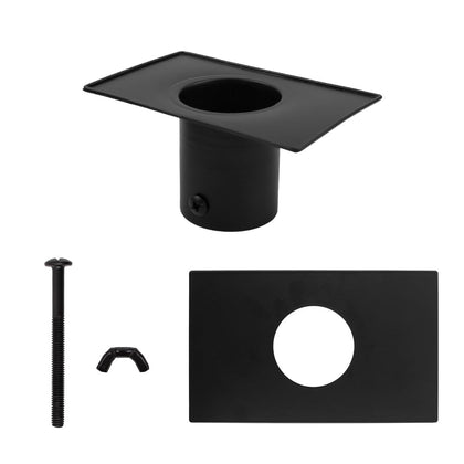 Giole Rain Chain Gutter Adapter closeup with rust resistant black coating.