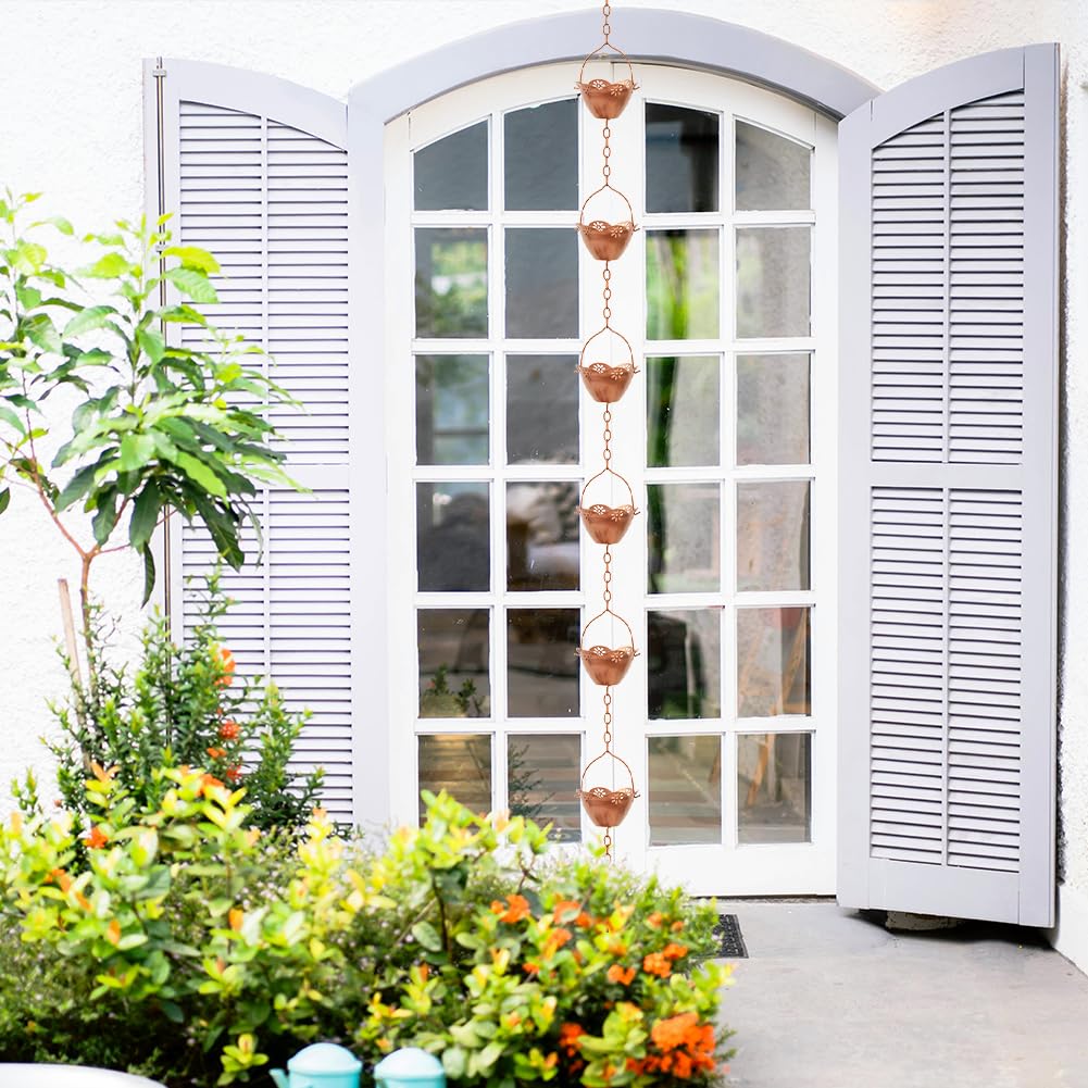 giole rain chain replacement option enhances curb appeal and drainage