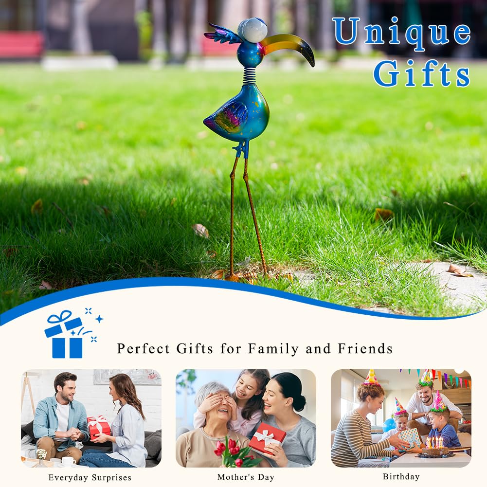 Giole rust-resistant iron work preserves outdoor art beauty season after season.