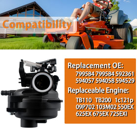 Gioong Troy-Bilt TB2300 carburetor for easier installs and better engine performance.