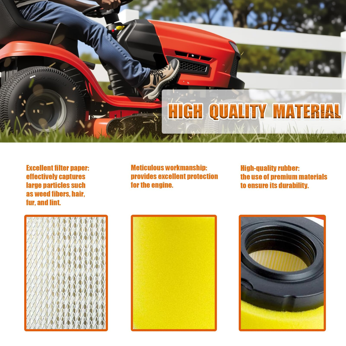 Gioong Z355E air-filter close-up highlights filtration media quality.