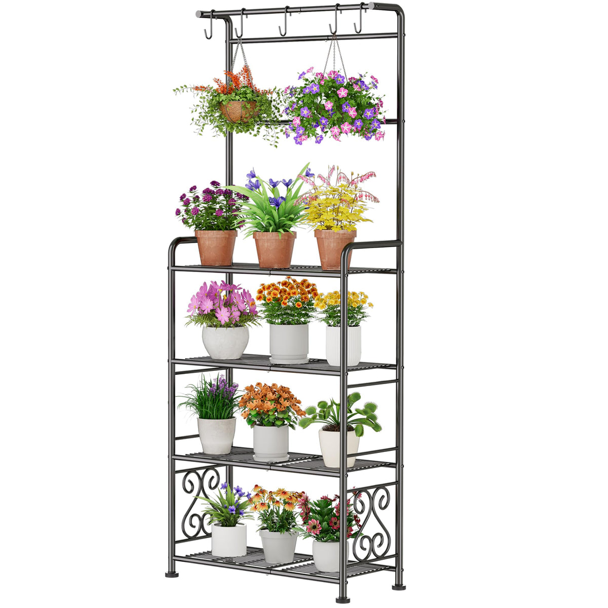 GIOTORENT plant stand, 68.4-inch tall, top view for vertical display