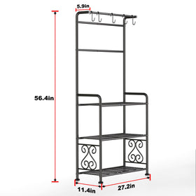 Top hooks on GIOTORENT plant stand for hanging plants and accessories.