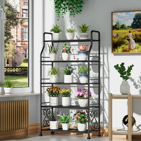 GIOTORENT sturdy 5-tier shelf prevents wobble on any floor surface.