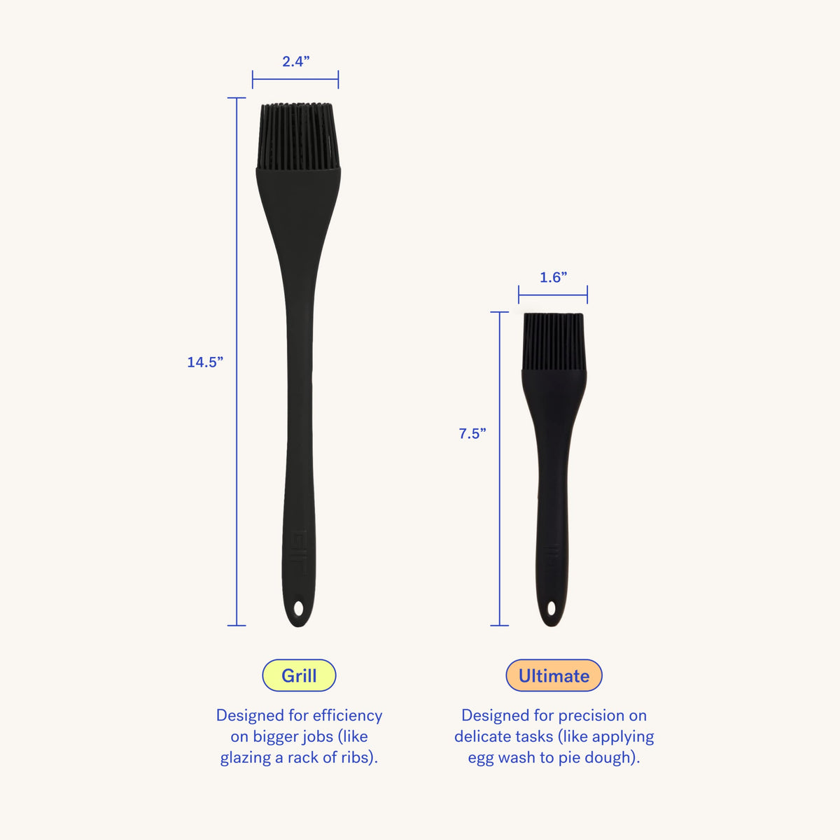 GIR Get It Right basting brush with zig-zag perforated flaps for thorough glazing.