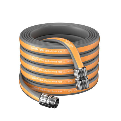 Giraffe Tools 75ft garden hose with flat design for easy maneuvering and storage