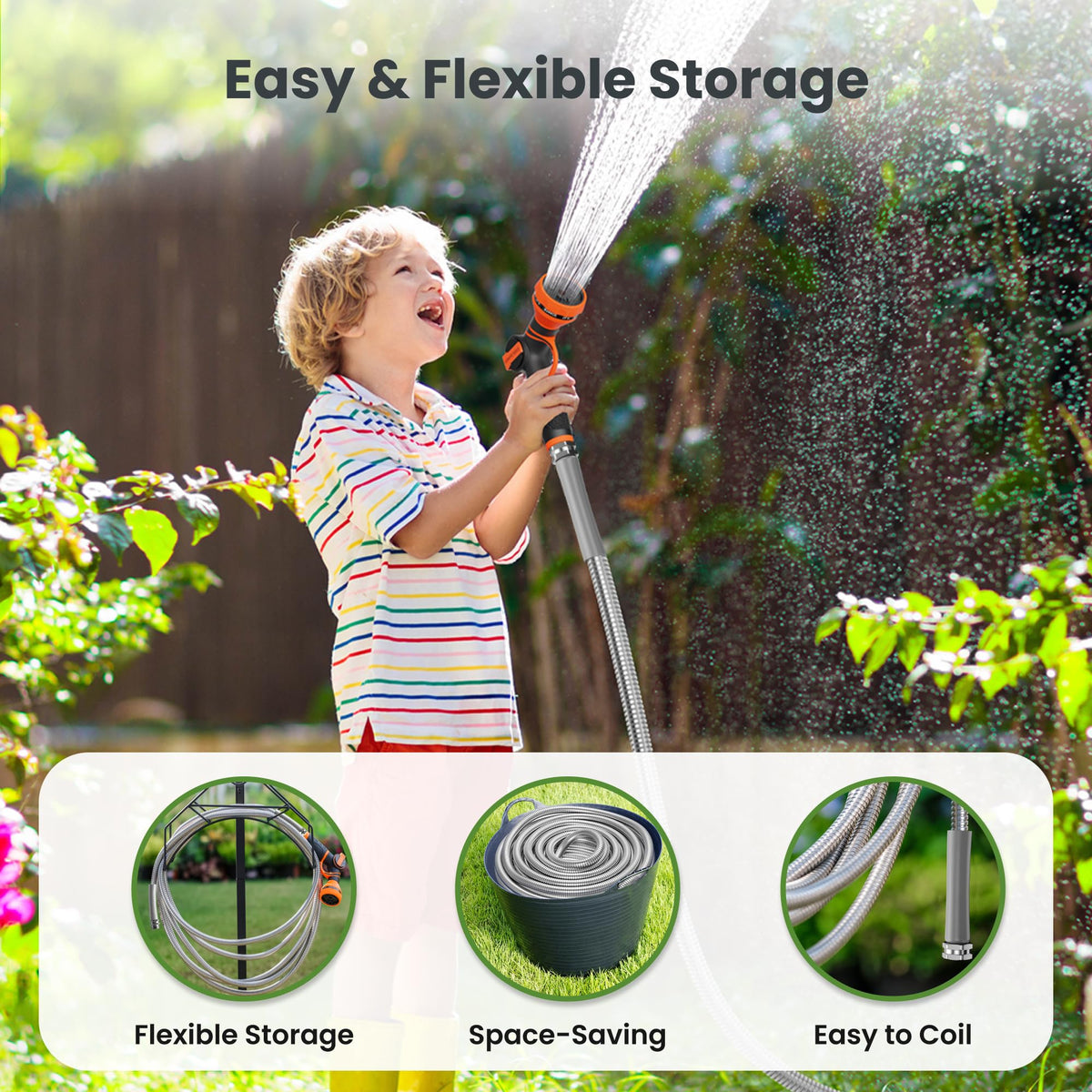 Giraffe Tools ergonomic spray nozzle offers comfortable grip and control.