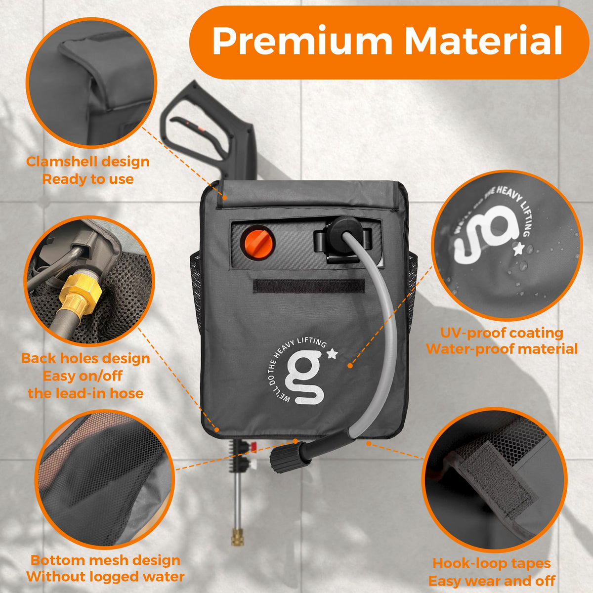 Giraffe Tools G20 cover 600D Oxford fabric detail for durable outdoors