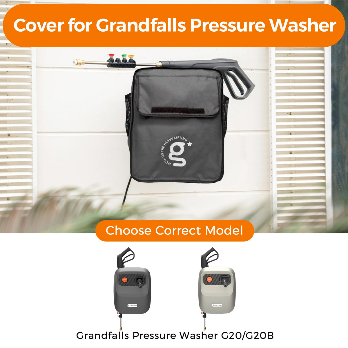 Giraffe Tools G20 cover outdoor use against sun and weather