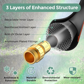 Giraffe Tools garden hose custom length for a precise fit.