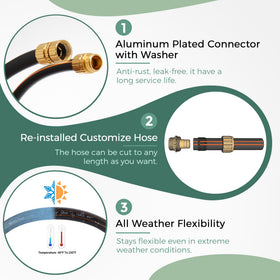 Giraffe Tools garden hose flexible for reach around obstacles