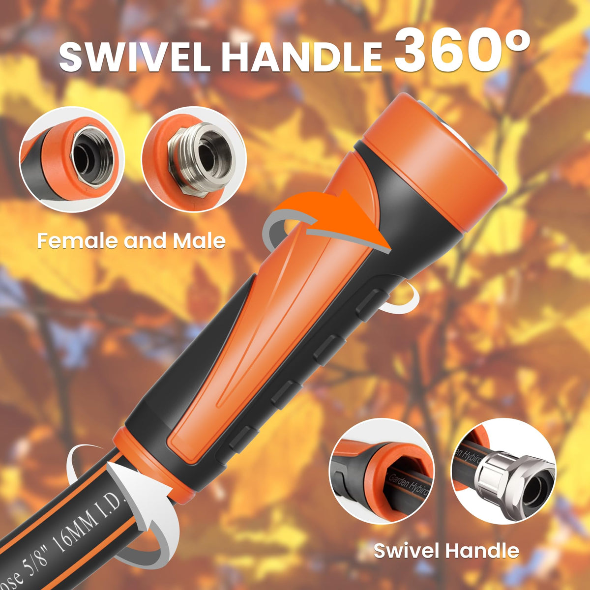 Giraffe Tools nickel fittings prevent leaks for steady watering sessions.