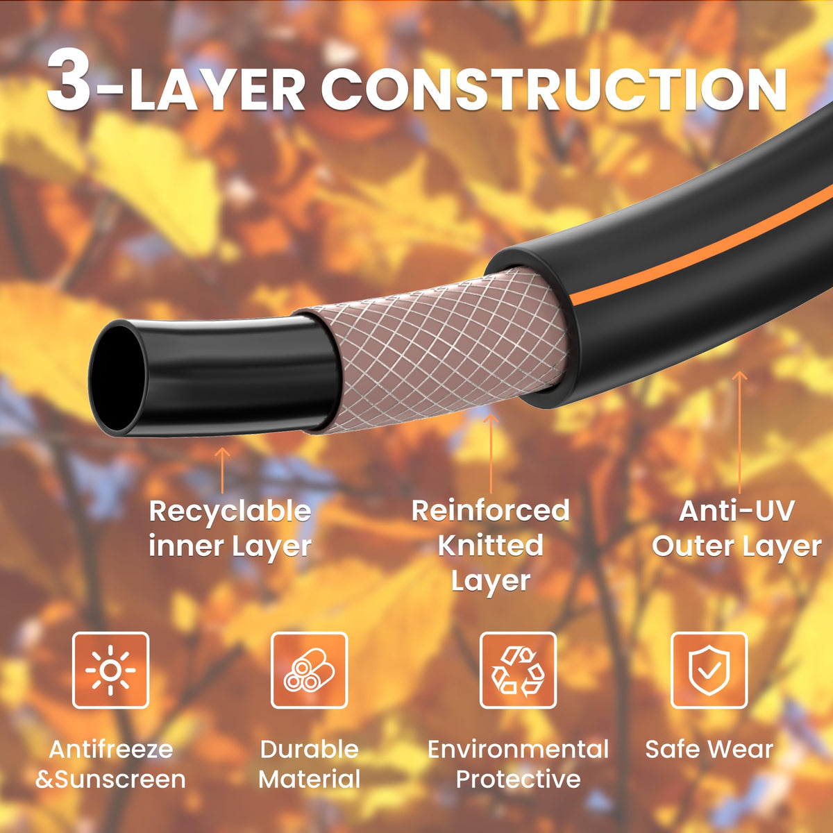 Giraffe Tools hose designed for residential pressure up to 150 PSI.